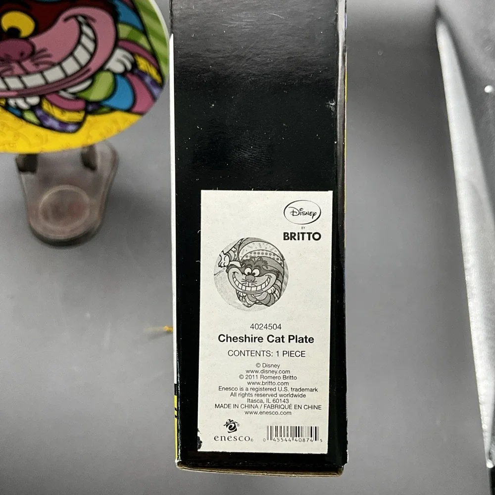 Disney Cheshire Cat Plate by Romero Britto *NEW* Gift Boxed